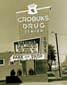 Crobuks Drug Center, located on Melrose Ave. in Roanoke, VA. Davis Photographic Records, OP 48.611. Date: Oct. 1963. Photographer/Artist: George C. Davis.